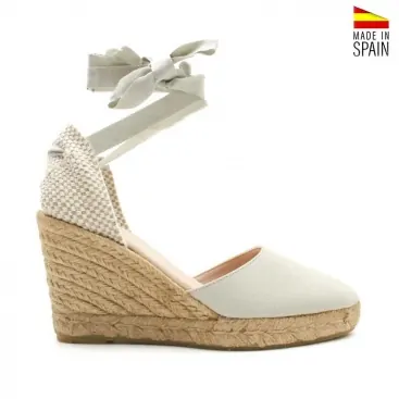 alpargata cuña piel