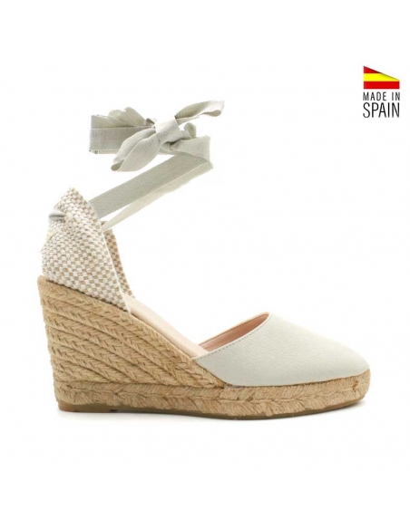 alpargata cuña piel