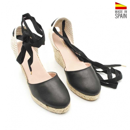 alpargatas negras con cuña