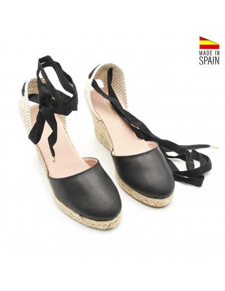 alpargatas negras con cuña