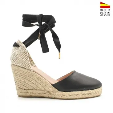 alpargatas negras cuña