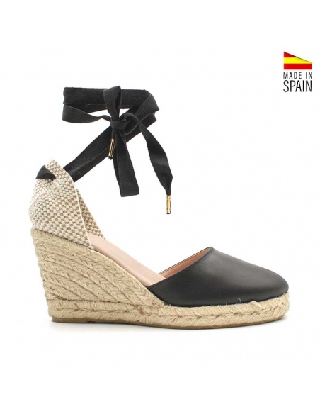 alpargatas negras cuña