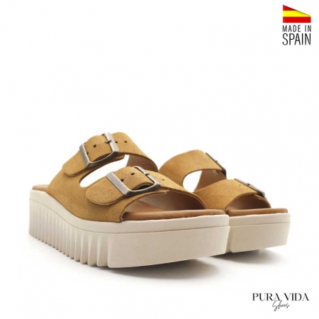Sandalias Plataforma Track camel