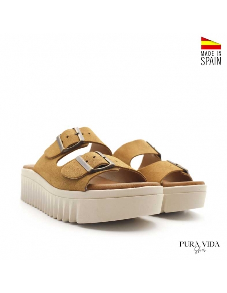 Sandalias Plataforma Track camel