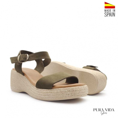 Cuñas de mujer en verde