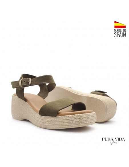 Cuñas de mujer en verde