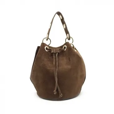 Bolso Bombonera Marrón serraje