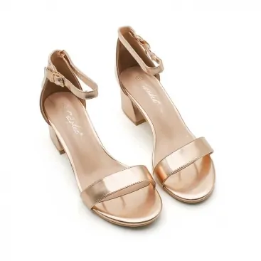 Sandalias tacon Champagne