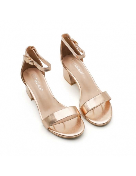 Sandalias tacon Champagne