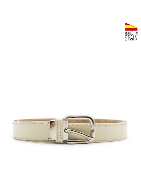 Cinturón de comunión beige