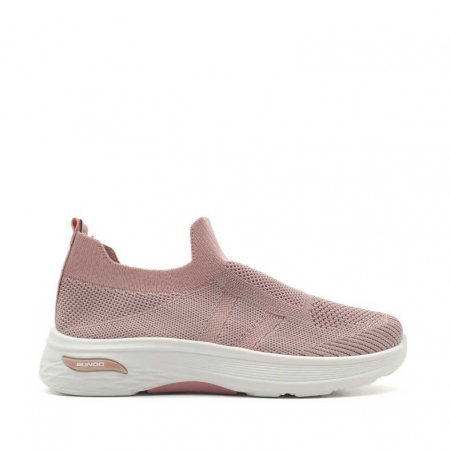 Zapatillas elásticas mujer rosa