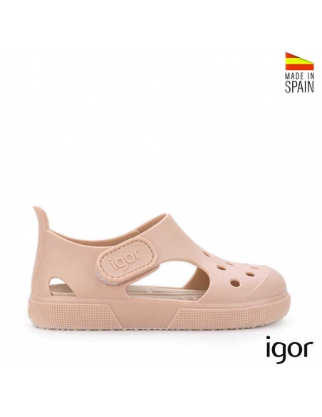Sandalias niña goma rosa