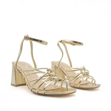 Sandalias Doradas de Mujer