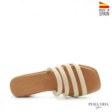 Sandalia Tacón Beige