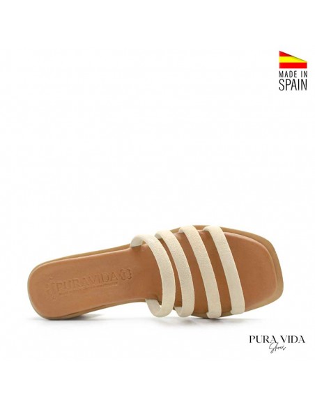 Sandalia Tacón Beige