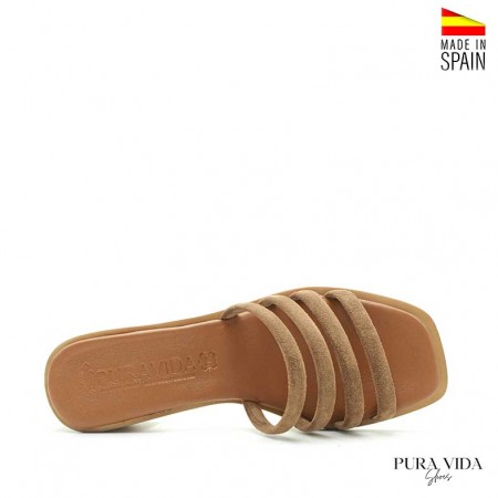 Sandalias Marrones de Tacon Ancho