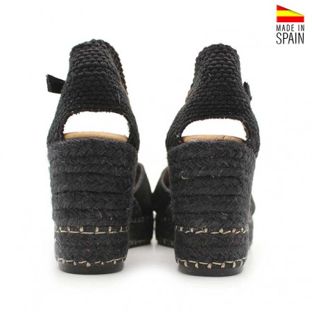 Cuñas de serraje negras