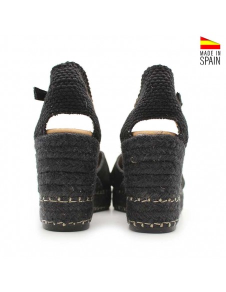 Cuñas de serraje negras