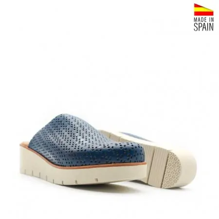 Zuecos azul marino casual para mujer
