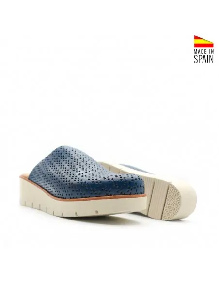 Zuecos azul marino casual para mujer