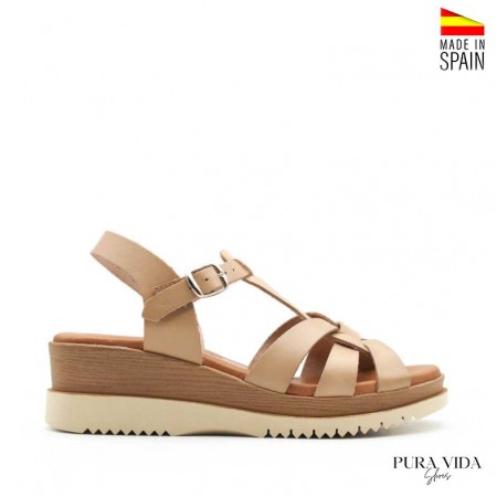Sandalias con cuña baja