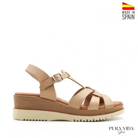 Sandalias con cuña baja