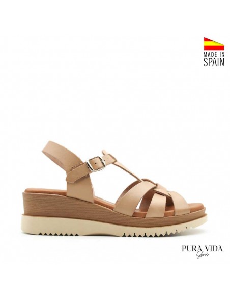 Sandalias con cuña baja