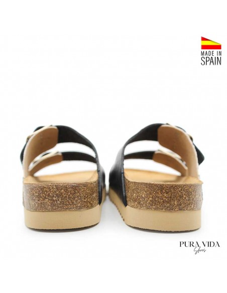 Sandalia plana con tiras animal print