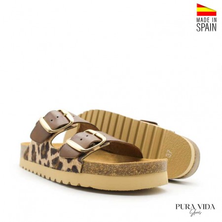 Sandalias bio leopardo