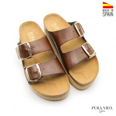 Sandalias bio dos hebillas mujer