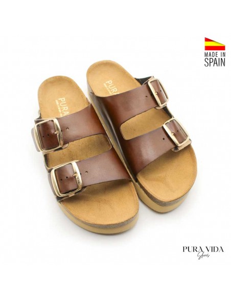 Sandalias bio dos hebillas mujer