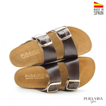 Sandalias bio con estampado leopardo