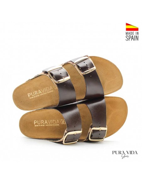 Sandalias bio con estampado leopardo