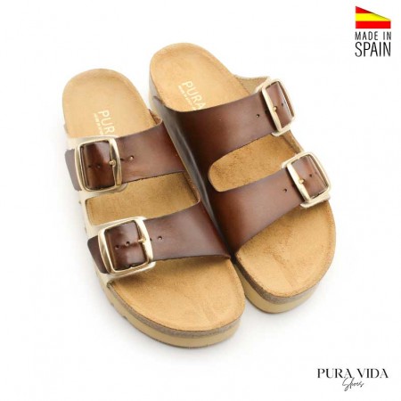 Cuero Sandalias Piel Hebillas Sandalias Bio Hebillas Tachuelas