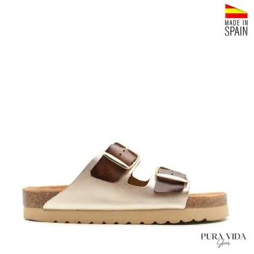 Sandalias piel corcho