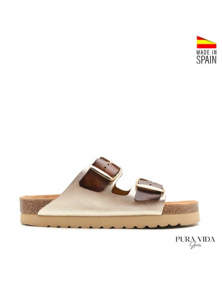 Sandalias piel corcho