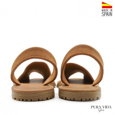Sandalias Mallorquinas serraje camel