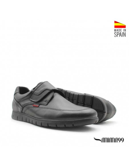 zapatos comodos negros piel
