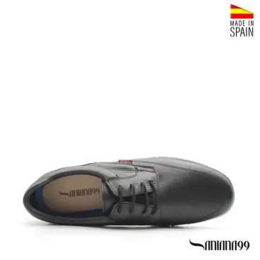 zapatos piel negra santana