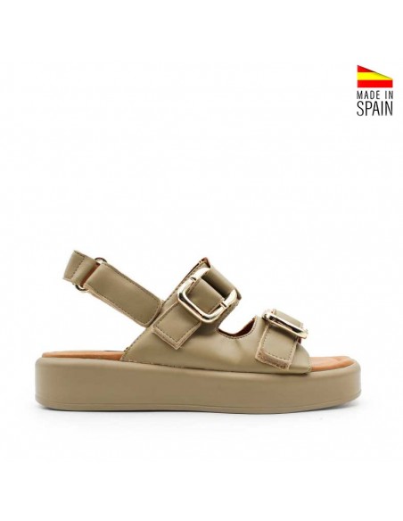 Sandalias Velcro Plataforma verdes