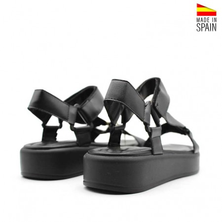 Sandalias con plataforma negras