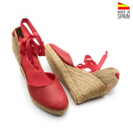 Alpargatas valencianas rojas
