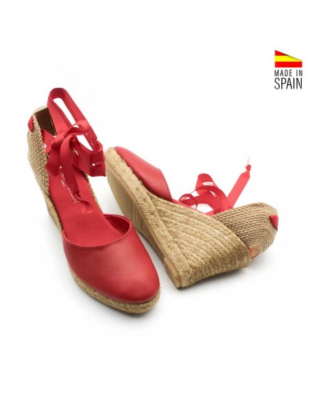 Alpargatas valencianas rojas