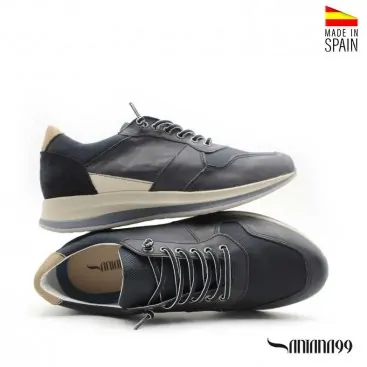 Zapatillas deportivas casual azul marino hombre