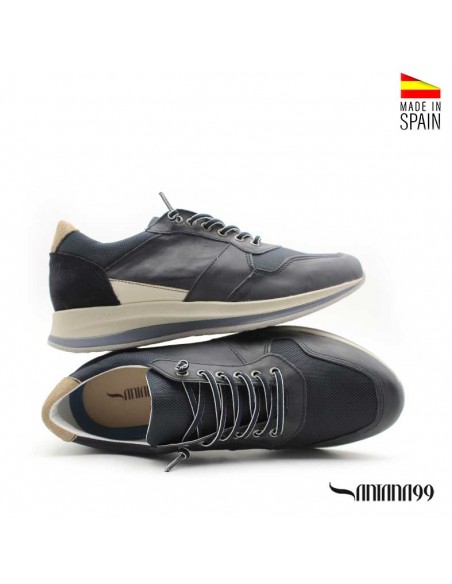 Zapatillas deportivas casual azul marino hombre