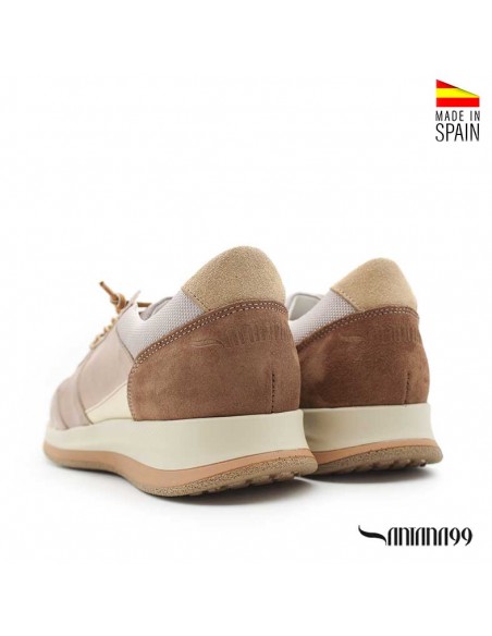 Zapatillas casual beige hombre