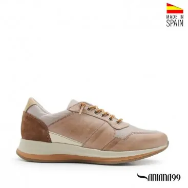 Zapatillas vestir hombre beige