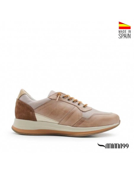 Zapatillas vestir hombre beige