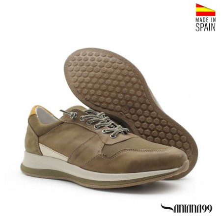 sneakers hombre piel verde