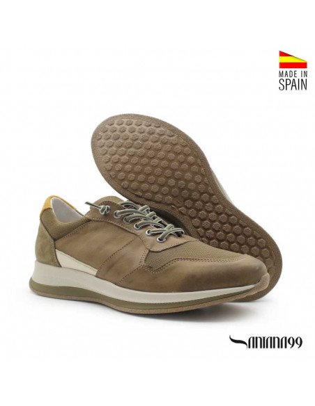 sneakers hombre piel verde